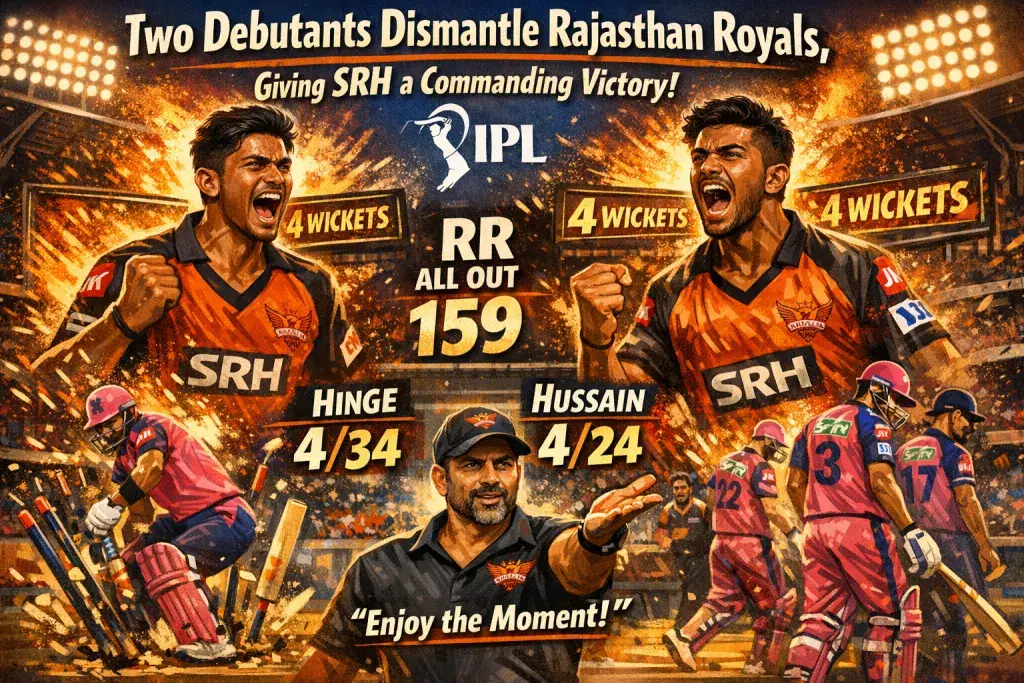 Two Debutants Dismantle Rajasthan Royals, Giving SRH a Commanding Victory